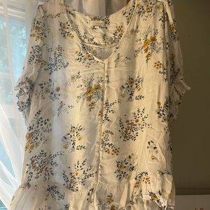 Floral white blouse